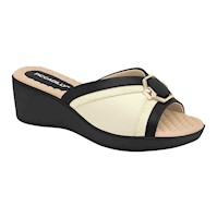 SANDALIA MUJER PICCADILLY CASUAL PRETO/NATURAL/OFF WHITE 54038100000008